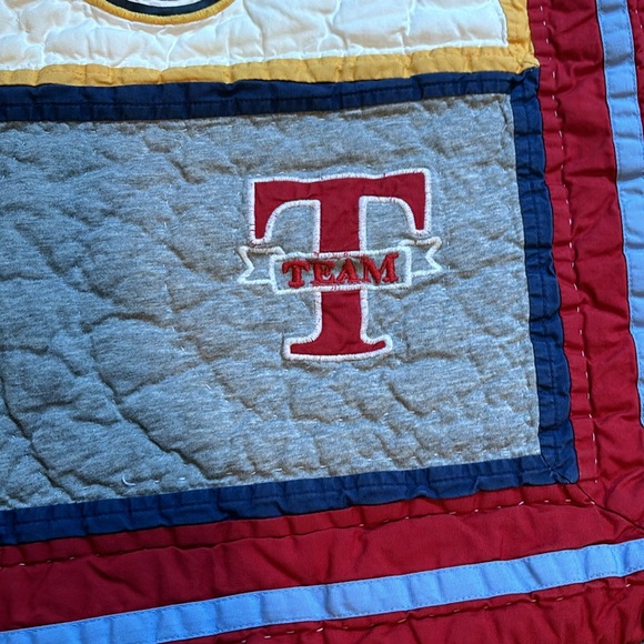 POTTERY BARN KIDS *Sham* Quilted Pillow Cover Sham Blue Tie Backing - Picture 2 of 6